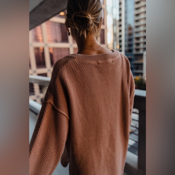 NWOT FREE PEOPLE BEACH Hailee Sweater Set In Dusty Himalayan MSRP $128 Size M - Picture 4 of 16